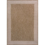 Couristan Coastal Casual Wide Stripe Border Indoor/Outdoor Area Rug