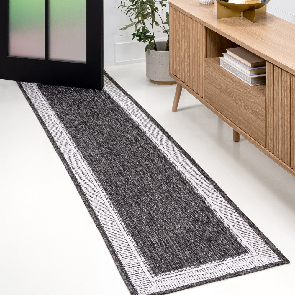 Couristan Coastal Casual Wide Stripe Border Indoor/Outdoor Area Rug