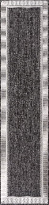 Couristan Coastal Casual Wide Stripe Border Indoor/Outdoor Area Rug