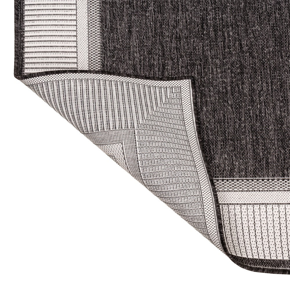 Couristan Coastal Casual Wide Stripe Border Indoor/Outdoor Area Rug