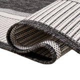 Couristan Coastal Casual Wide Stripe Border Indoor/Outdoor Area Rug