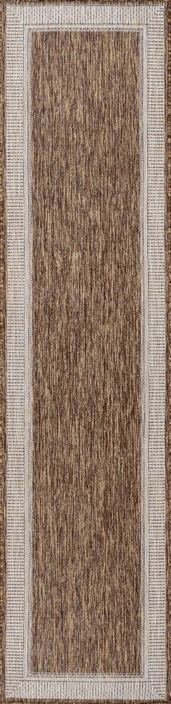 Couristan Coastal Casual Wide Stripe Border Indoor/Outdoor Area Rug
