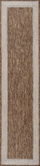 Couristan Coastal Casual Wide Stripe Border Indoor/Outdoor Area Rug