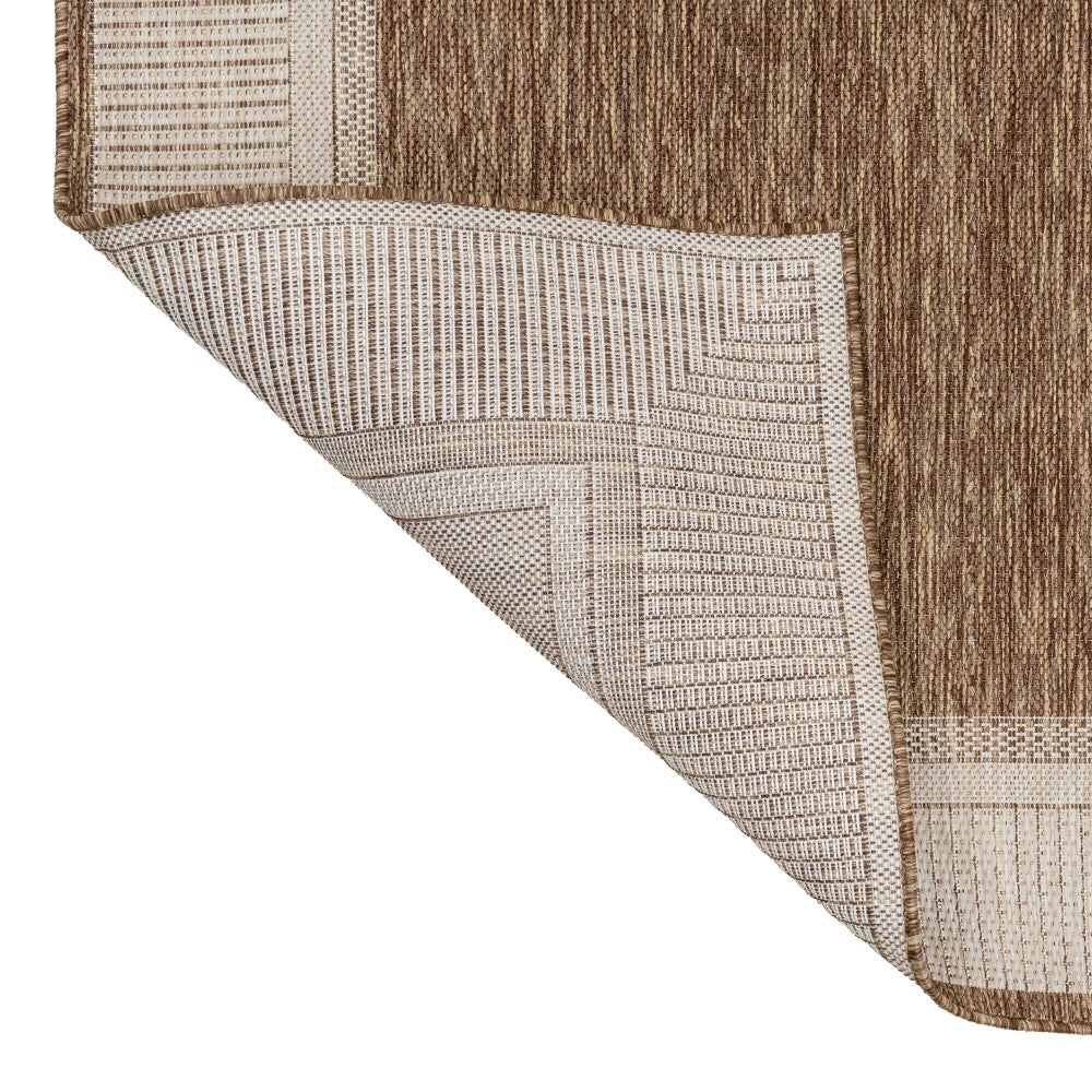 Couristan Coastal Casual Wide Stripe Border Indoor/Outdoor Area Rug