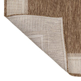 Couristan Coastal Casual Wide Stripe Border Indoor/Outdoor Area Rug