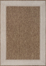 Couristan Coastal Casual Wide Stripe Border Indoor/Outdoor Area Rug