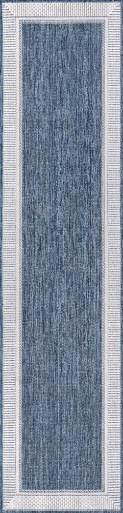 Couristan Coastal Casual Wide Stripe Border Indoor/Outdoor Area Rug