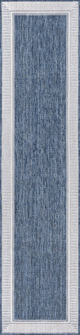 Couristan Coastal Casual Wide Stripe Border Indoor/Outdoor Area Rug