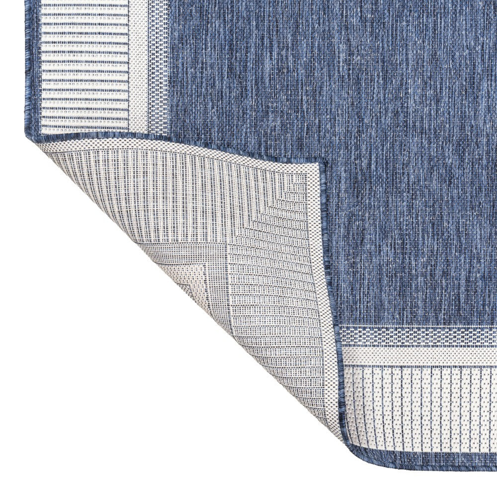 Couristan Coastal Casual Wide Stripe Border Indoor/Outdoor Area Rug