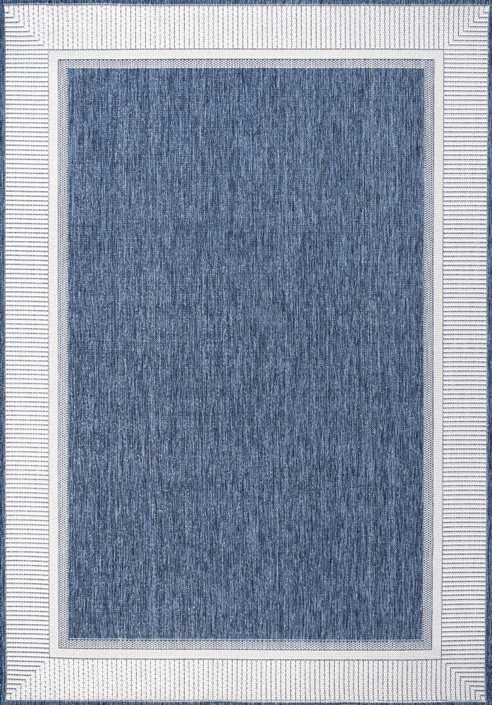 Couristan Coastal Casual Wide Stripe Border Indoor/Outdoor Area Rug