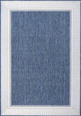 Couristan Coastal Casual Wide Stripe Border Indoor/Outdoor Area Rug