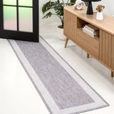 Couristan Coastal Casual Wide Stripe Border Indoor/Outdoor Area Rug