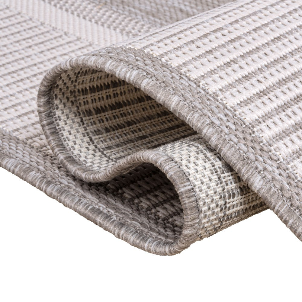 Couristan Coastal Casual Wide Stripe Border Indoor/Outdoor Area Rug
