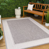 Couristan Coastal Casual Wide Stripe Border Indoor/Outdoor Area Rug