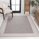 Couristan Coastal Casual Wide Stripe Border Indoor/Outdoor Area Rug