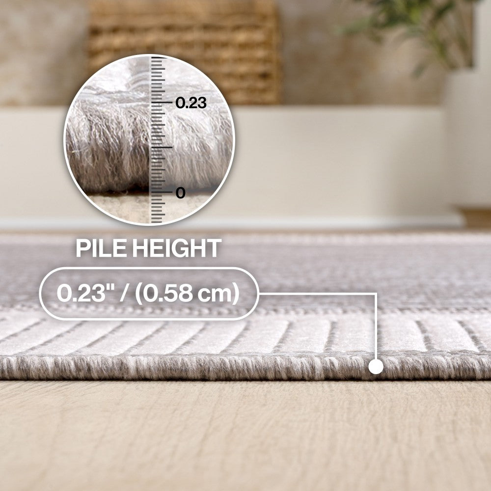 Couristan Coastal Casual Wide Stripe Border Indoor/Outdoor Area Rug