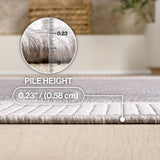 Couristan Coastal Casual Wide Stripe Border Indoor/Outdoor Area Rug