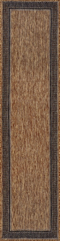 Couristan Coastal Casual Wide Stripe Border Indoor/Outdoor Area Rug