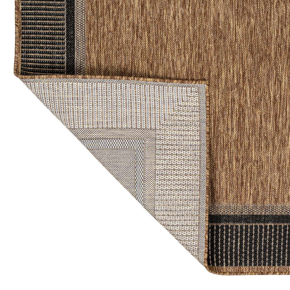 Couristan Coastal Casual Wide Stripe Border Indoor/Outdoor Area Rug