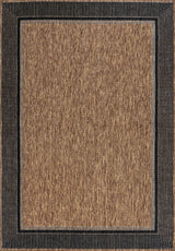 Couristan Coastal Casual Wide Stripe Border Indoor/Outdoor Area Rug