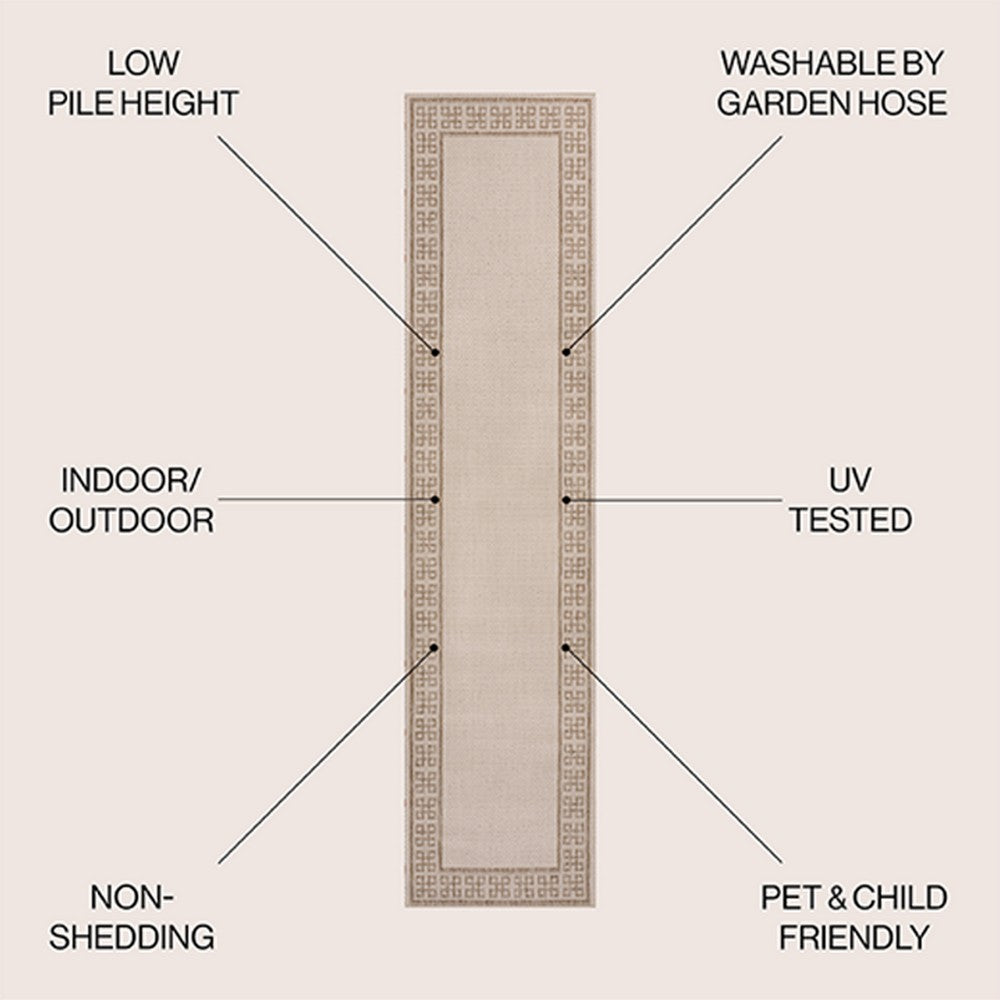 Lovina Classic Geometric Border Indoor/Outdoor Area Rug