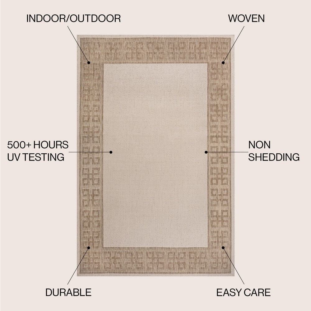 Lovina Classic Geometric Border Indoor/Outdoor Area Rug