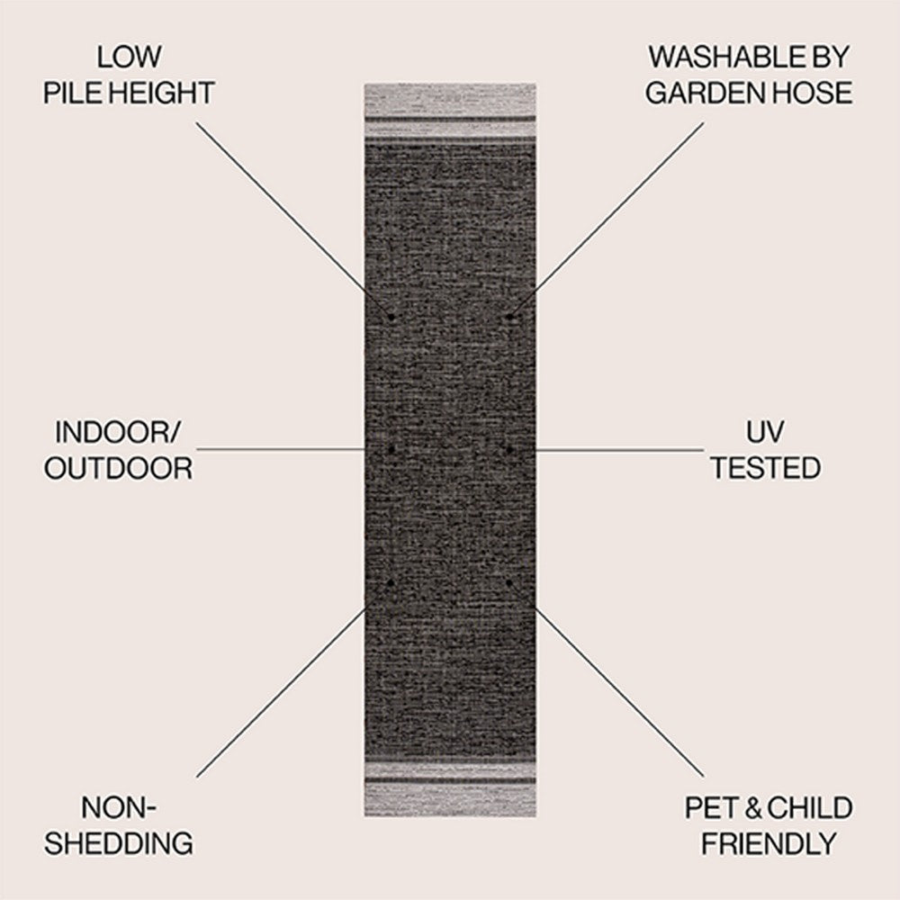 Zuri Modern Minimalist Mingled Indoor/Outdoor Area Rug