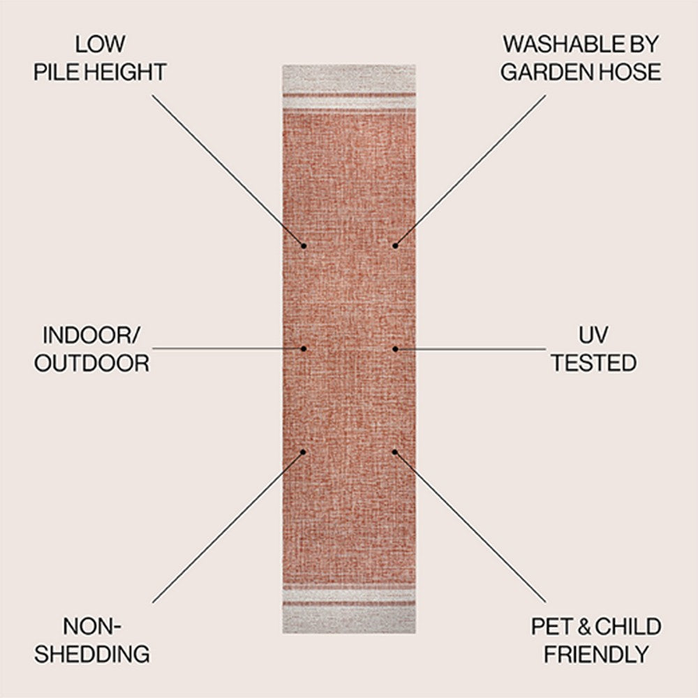 Zuri Modern Minimalist Mingled Indoor/Outdoor Area Rug