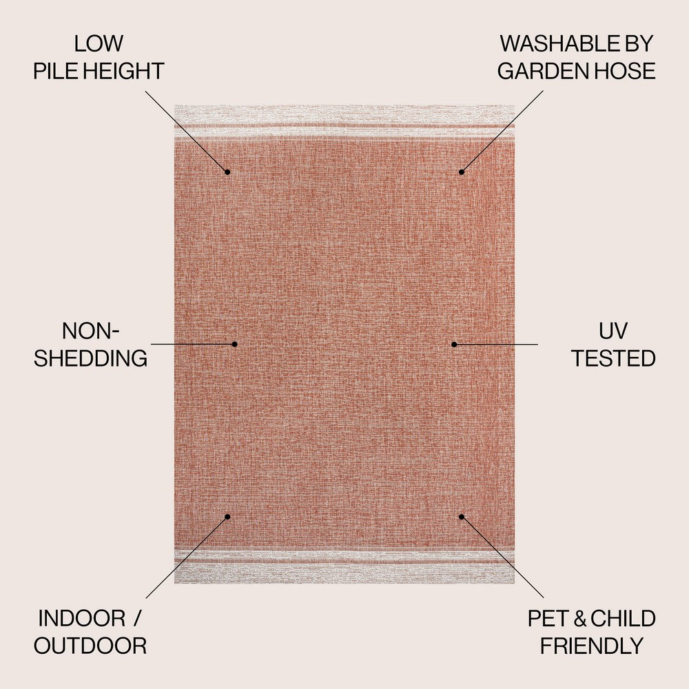 Zuri Modern Minimalist Mingled Indoor/Outdoor Area Rug