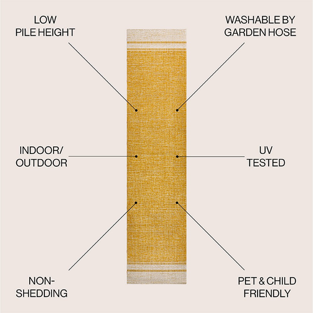 Zuri Modern Minimalist Mingled Indoor/Outdoor Area Rug