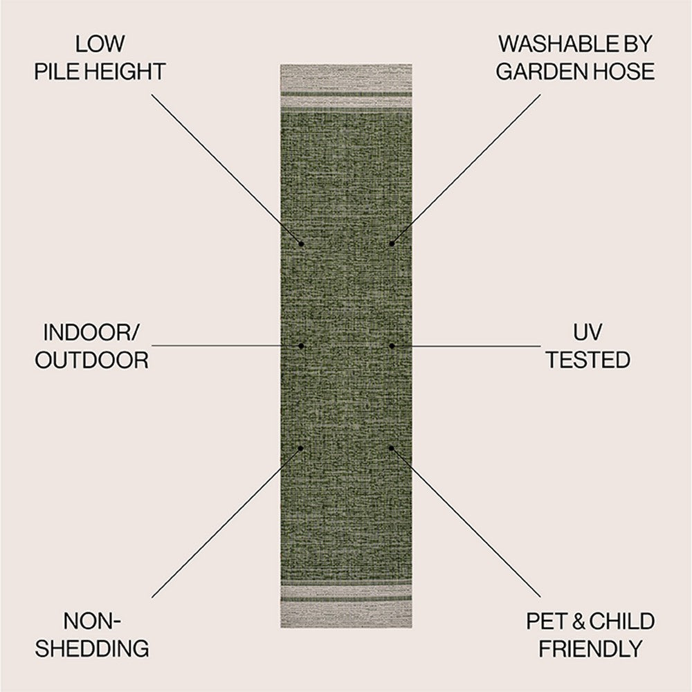 Zuri Modern Minimalist Mingled Indoor/Outdoor Area Rug
