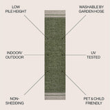 Zuri Modern Minimalist Mingled Indoor/Outdoor Area Rug