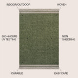 Zuri Modern Minimalist Mingled Indoor/Outdoor Area Rug