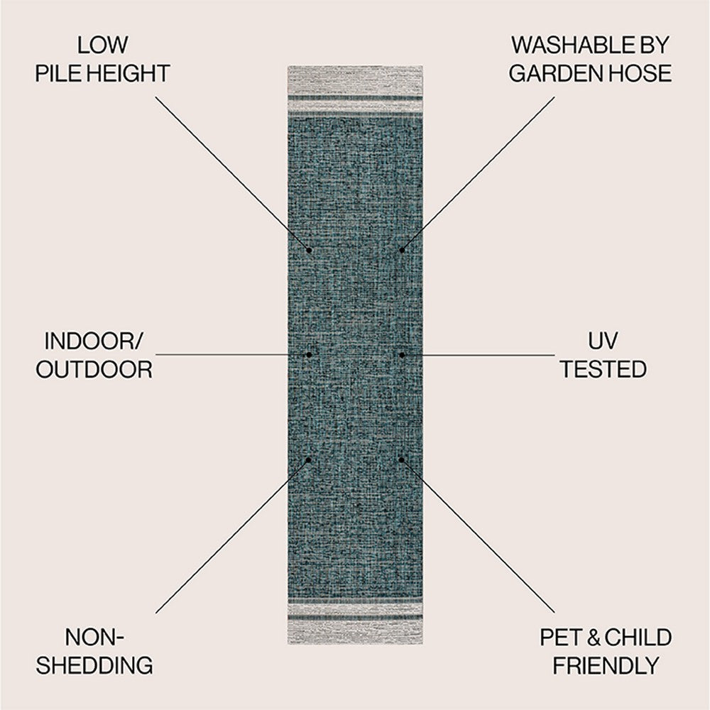 Zuri Modern Minimalist Mingled Indoor/Outdoor Area Rug