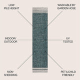 Zuri Modern Minimalist Mingled Indoor/Outdoor Area Rug