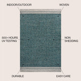 Zuri Modern Minimalist Mingled Indoor/Outdoor Area Rug