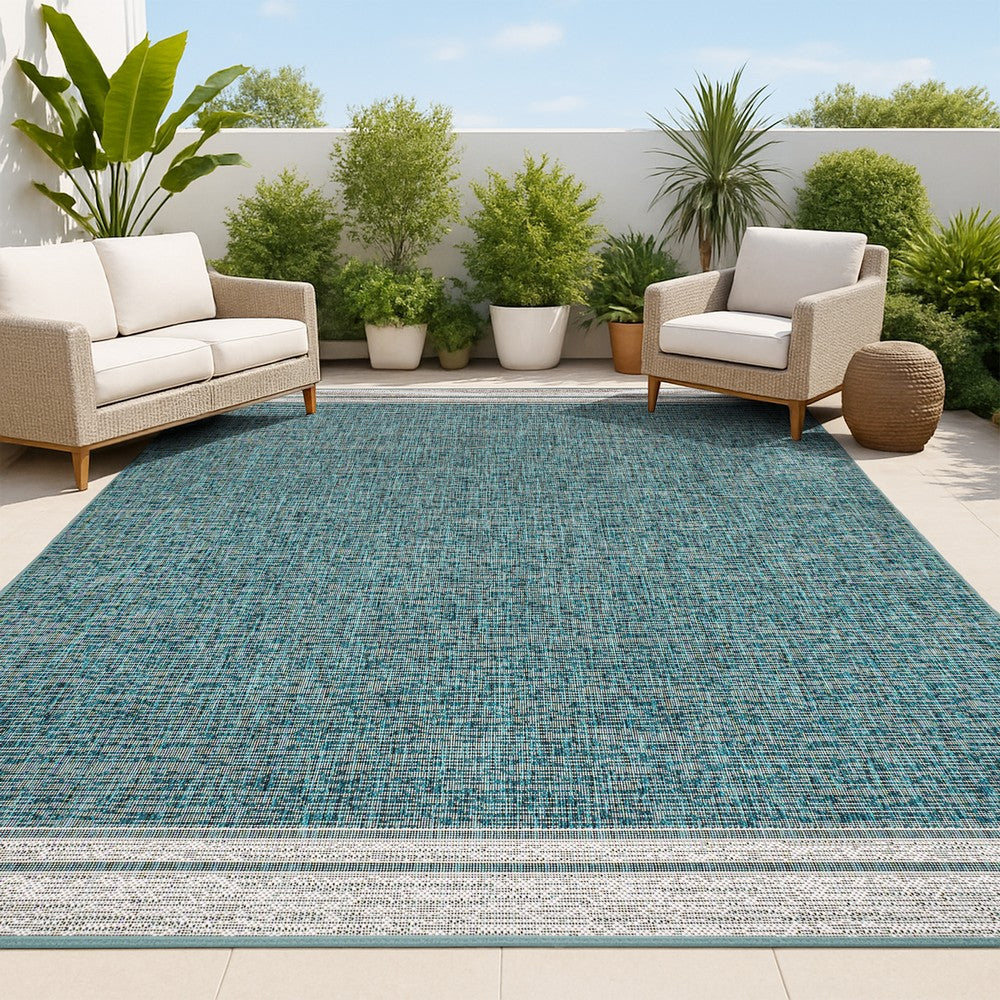 Zuri Modern Minimalist Mingled Indoor/Outdoor Area Rug