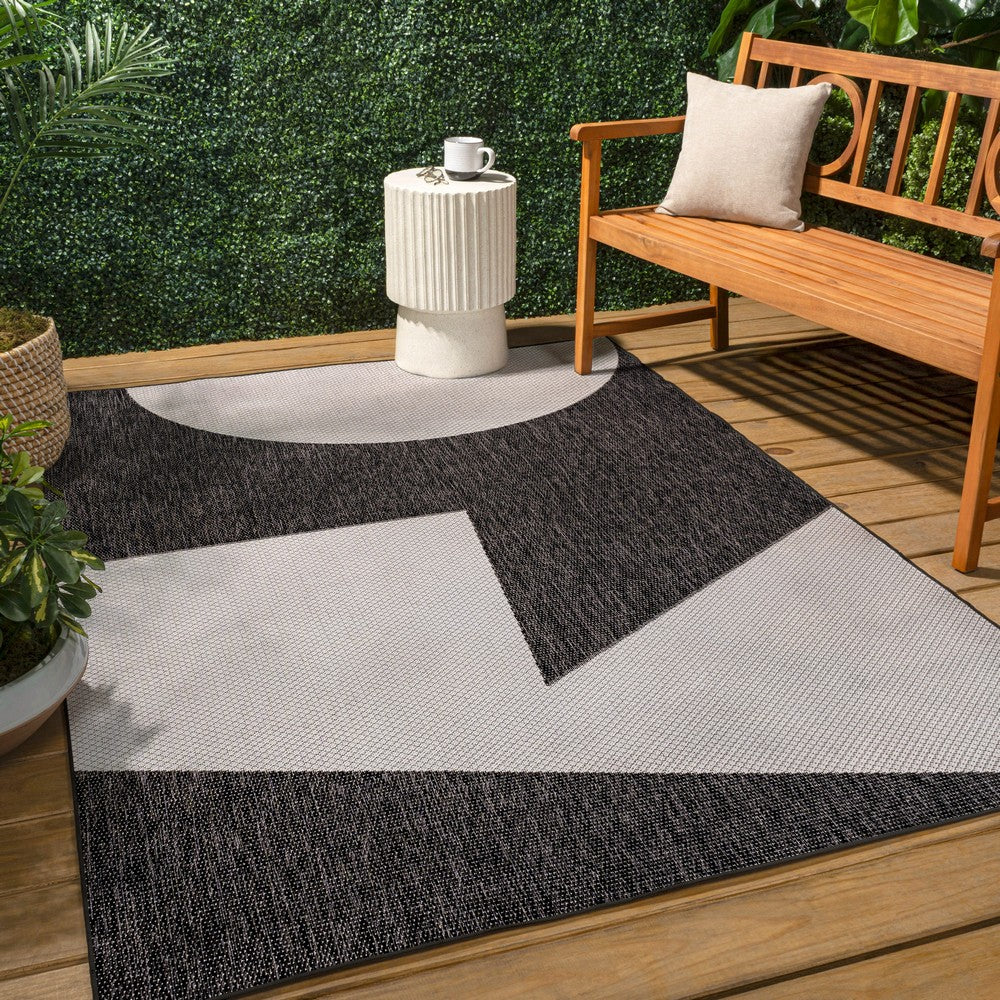 Wren Modern Geometric Abstract Two-tone Indoor/Outdoor Area Rug