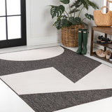 Wren Modern Geometric Abstract Two-tone Indoor/Outdoor Area Rug