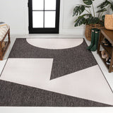Wren Modern Geometric Abstract Two-tone Indoor/Outdoor Area Rug