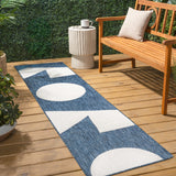 Wren Modern Geometric Abstract Two-tone Indoor/Outdoor Area Rug