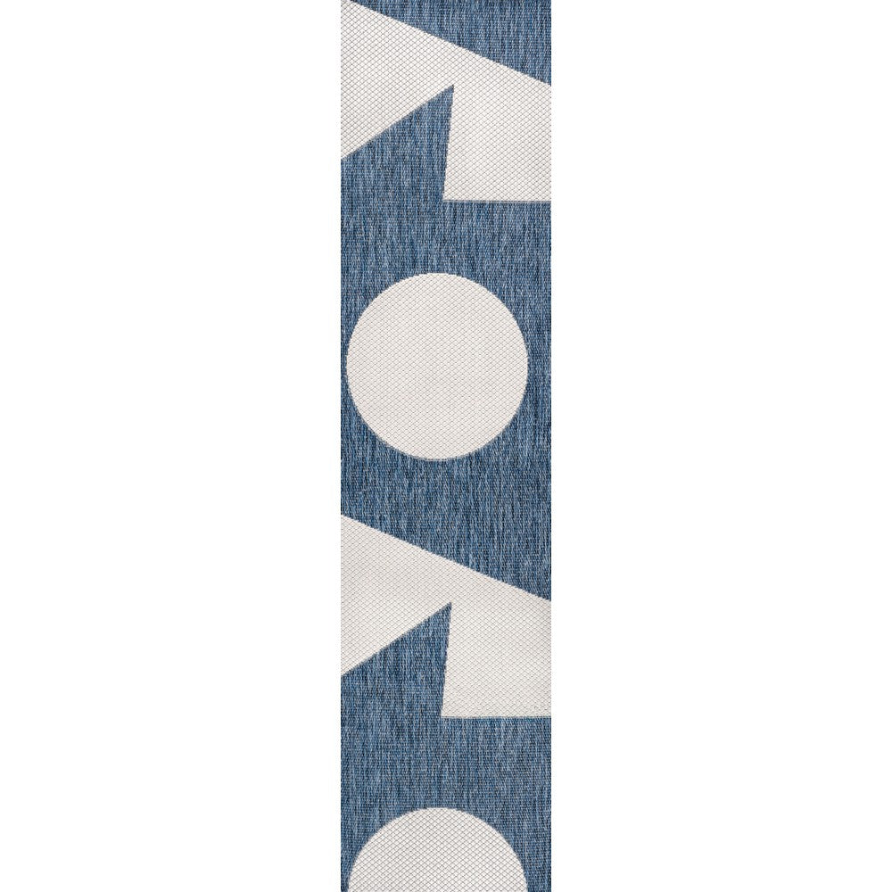 Wren Modern Geometric Abstract Two-tone Indoor/Outdoor Area Rug