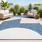 Wren Modern Geometric Abstract Two-tone Indoor/Outdoor Area Rug