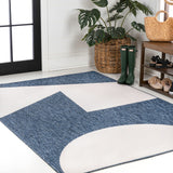 Wren Modern Geometric Abstract Two-tone Indoor/Outdoor Area Rug