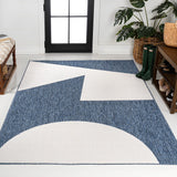 Wren Modern Geometric Abstract Two-tone Indoor/Outdoor Area Rug