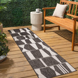Moor Modern Geometric Abstract Two-tone Indoor/Outdoor Area Rug