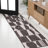 Moor Modern Geometric Abstract Two-tone Indoor/Outdoor Area Rug