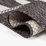 Moor Modern Geometric Abstract Two-tone Indoor/Outdoor Area Rug
