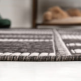 Moor Modern Geometric Abstract Two-tone Indoor/Outdoor Area Rug