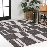 Moor Modern Geometric Abstract Two-tone Indoor/Outdoor Area Rug